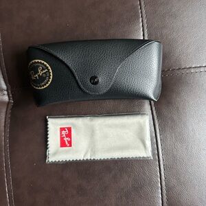 Ray-Ban Sunglasses Case with Cleaning Cloth - Black Case